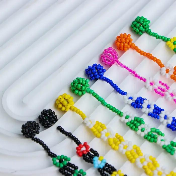 Bracelets multicolores en perles de pop-corn pour femmes