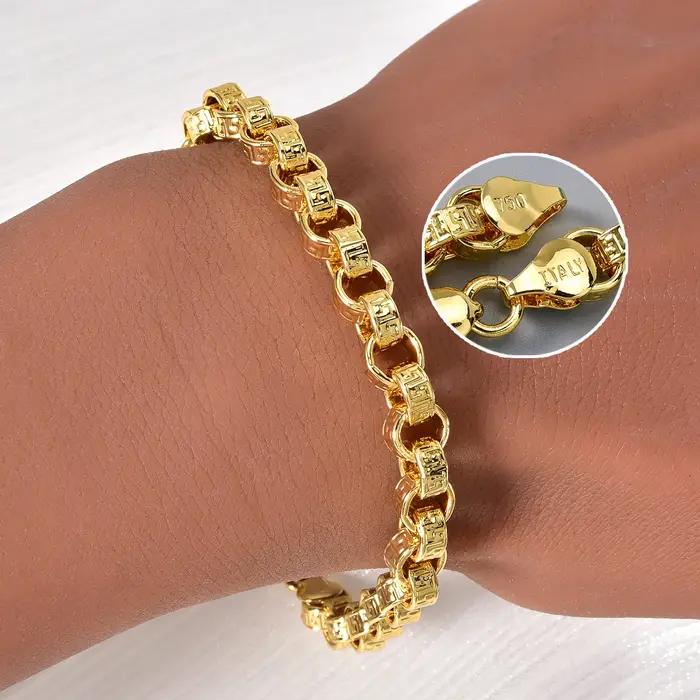 Bracelet en cuivre plaqué or 18 carats serpent style hip hop bijou unisexe pour hommes et femmes occasions spéciales cadeau amitié