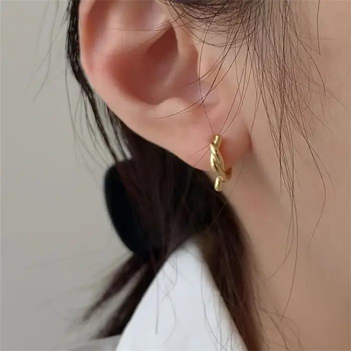 Boucles d'oreilles circulaires en argent Sterling S925 pour femmes