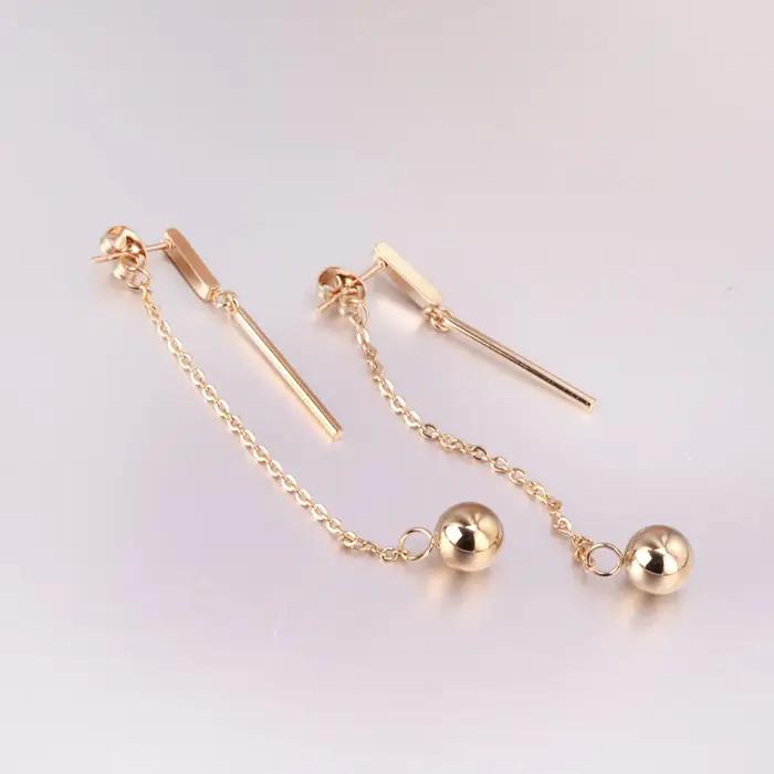 LUXUSTEEL – boucles d'oreilles dorées à la mode pour femmes