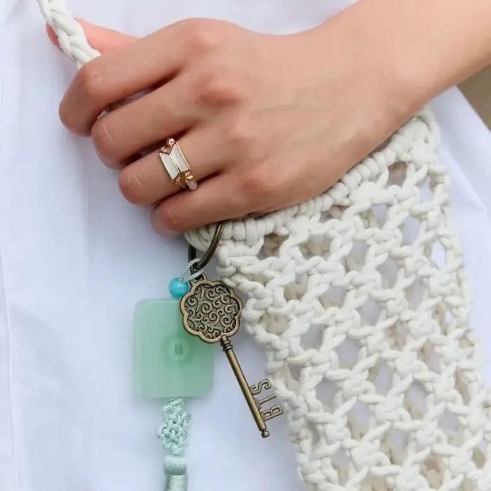 Bague chaîne perlée squelette résine tendance pour femmes mode élégante anniversaire cadeau fanclub