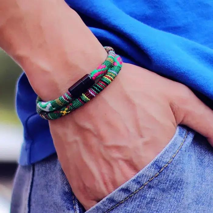 Bracelet Bohème Magnétique en Fil Robuste et Design Unique pour Hommes Occasions Spéciales Plage Aventures