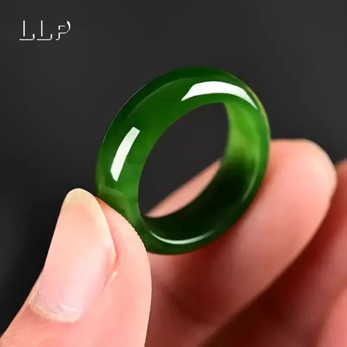 Bague en jade Hetian naturel bijou classique pour homme et femme pour occasions spéciales cadeau festif intemporel