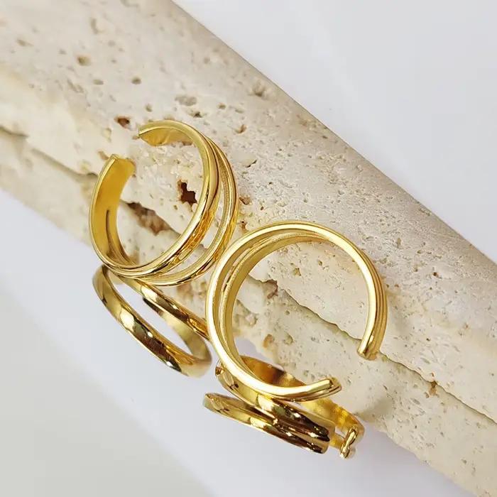 EManco – Nouveaux Anneaux Ouverts Rétro Minimalistes pour Femme