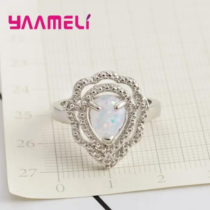 Bague en argent regardé 925 véritable pour femme
