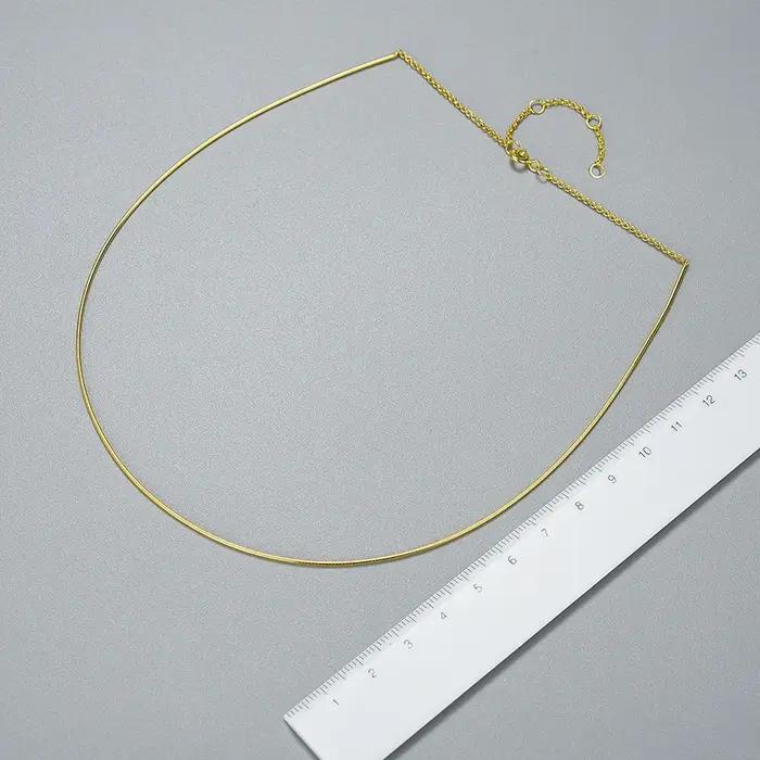 Collier Torques en or 18K et argent Sterling 925 véritable pour femmes, bijou de luxe pour événements spéciaux