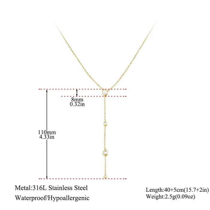 Lokaer – collier élégant en forme de Y pour femmes