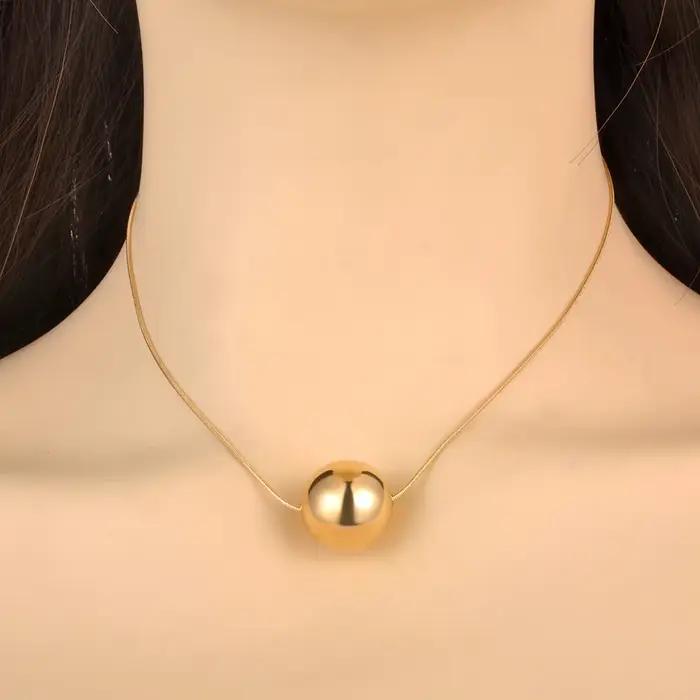 Lokaer-Collier pendentif grosse boule pour femme