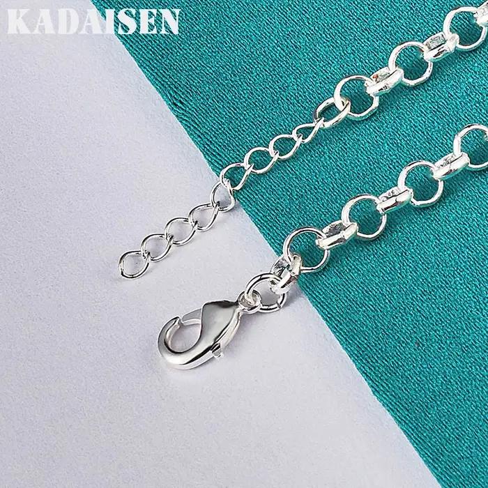 Bracelet en argent Sterling 925 avec double fleur en Zircon pour femmes