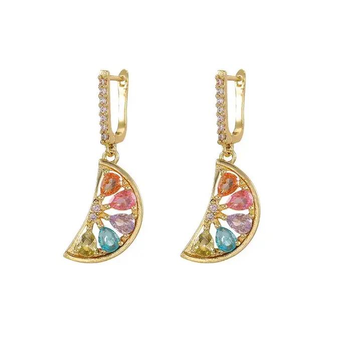Boucles d'oreilles en forme de fruits de citron
