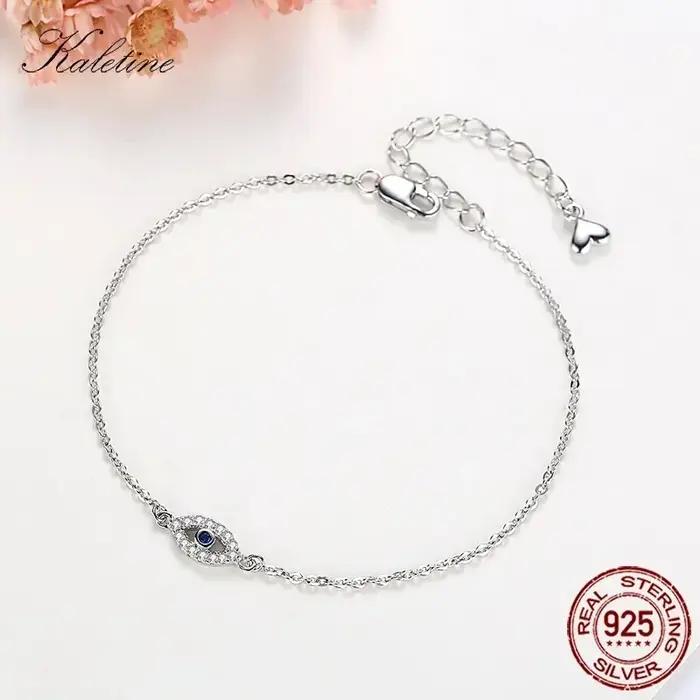 Bracelet porte-bonheur œil turc KALETINE en argent sterling 925 pour femmes