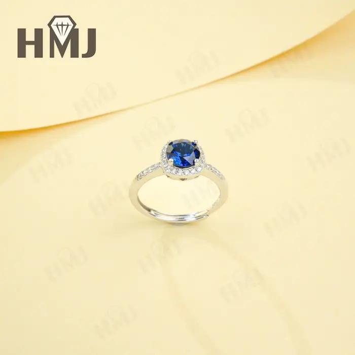 Bague en saphir/padparacha cultivé en laboratoire