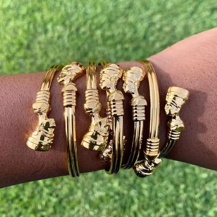 Bracelets réglables Nefertiti pour femmes et hommes