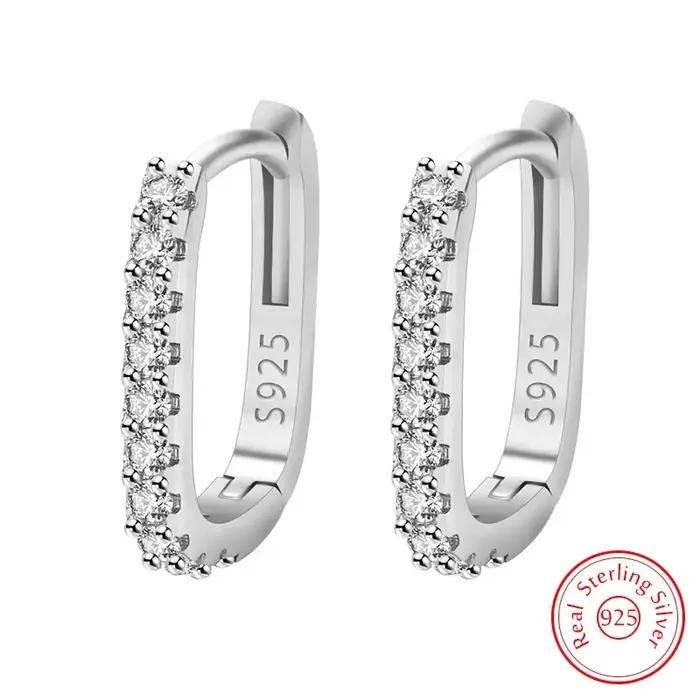Boucles d'oreilles créoles en argent sterling 925