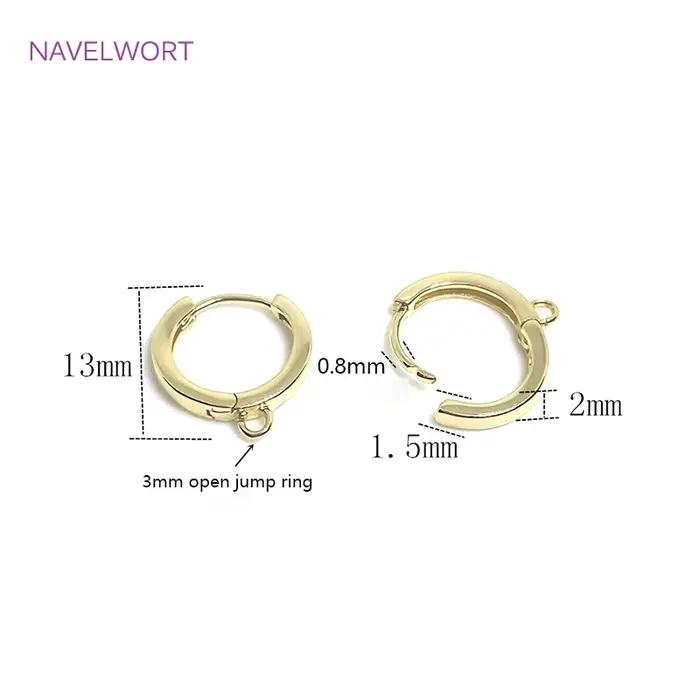 Boucles d'oreilles en laiton plaqué or 14K
