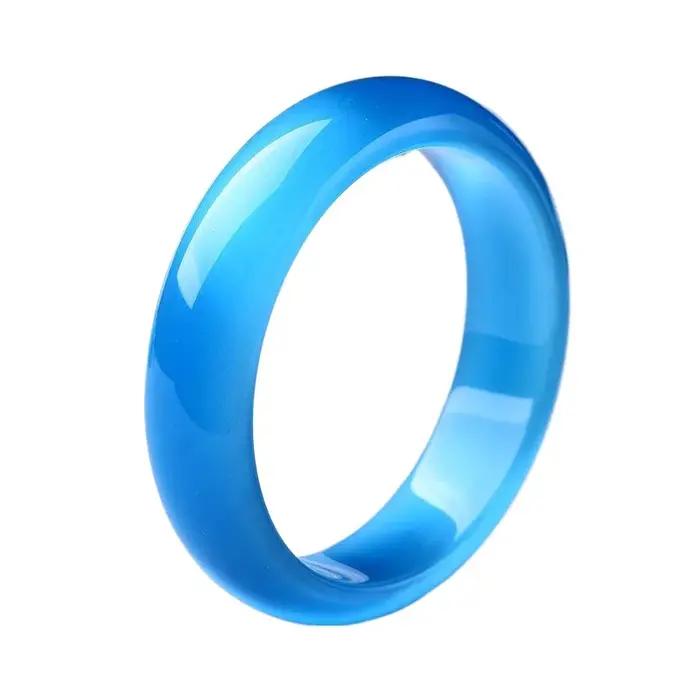 Bracelet en pierre œil de chat bleu