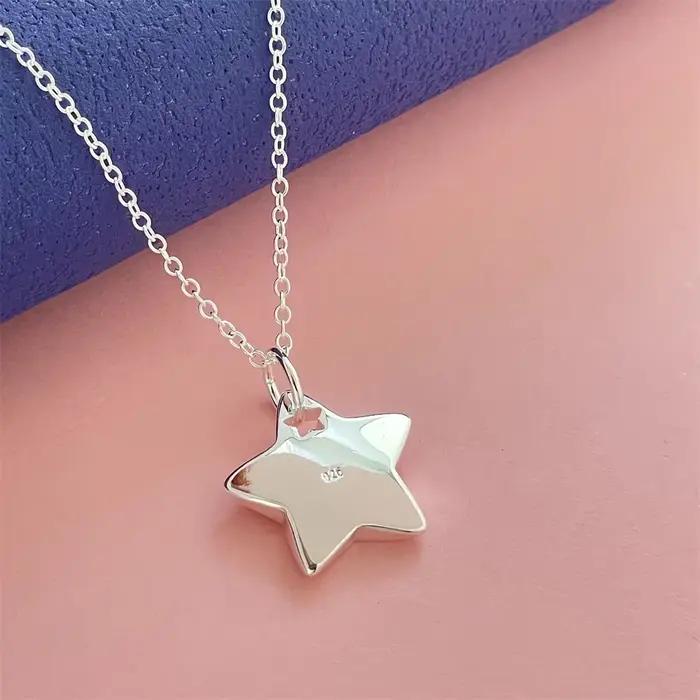 Collier pendentif étoile en argent Sterling 925