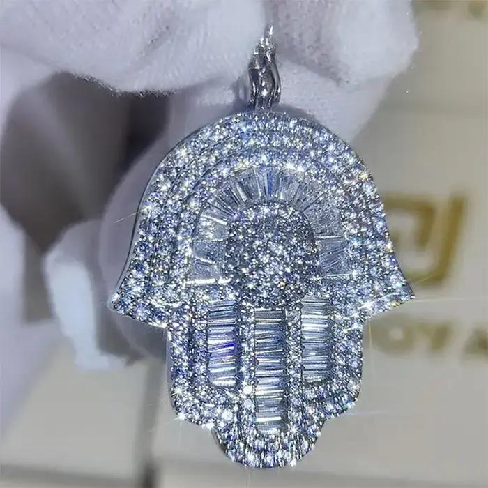 Collier Hip Hop Bling Iced Out pour hommes et femmes