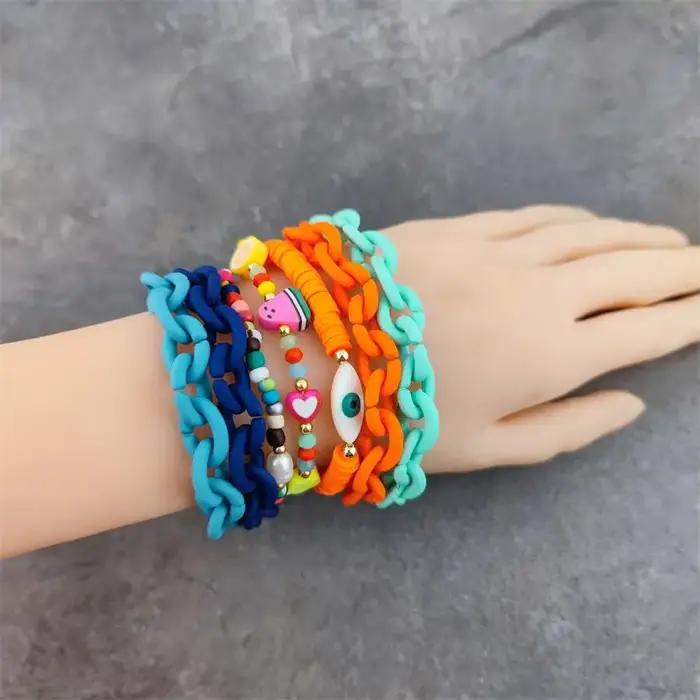 Bracelets porte-bonheur en forme de cœur d'amour pour femmes
