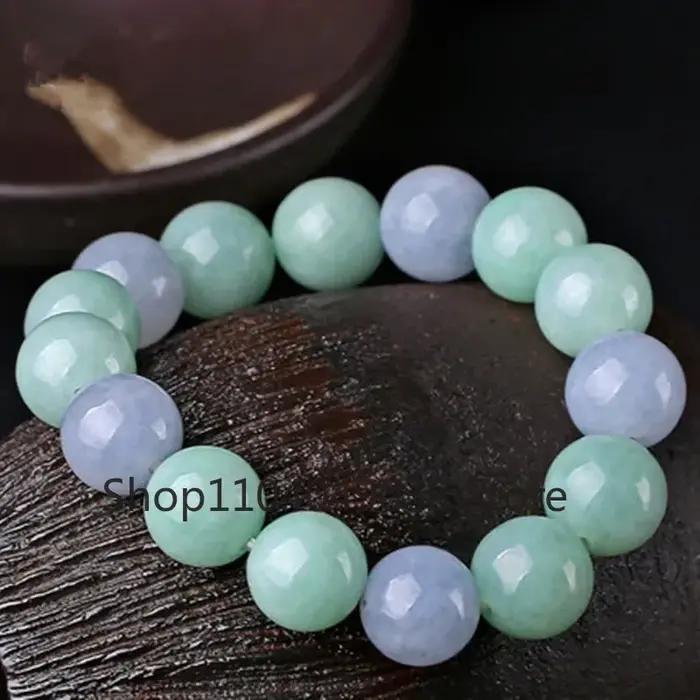 Bracelet en Jade de birmanie véritable pour hommes et femmes