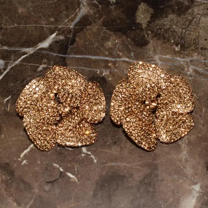 Boucles d'Oreilles en Strass Brillants pour Femme