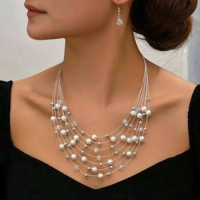 Collier multicouche pour femmes