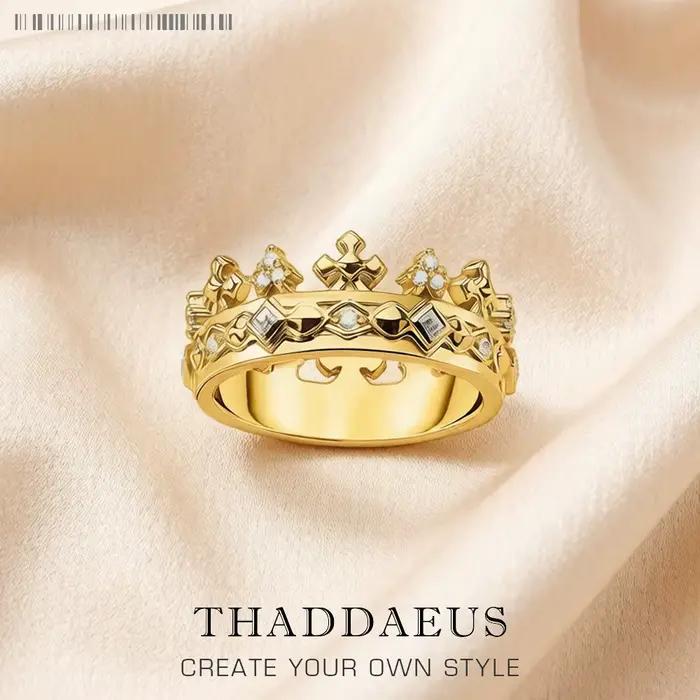 Bague couronne or Style européen, bijoux fins pour femmes, tout nouveau cadeau classique en argent S