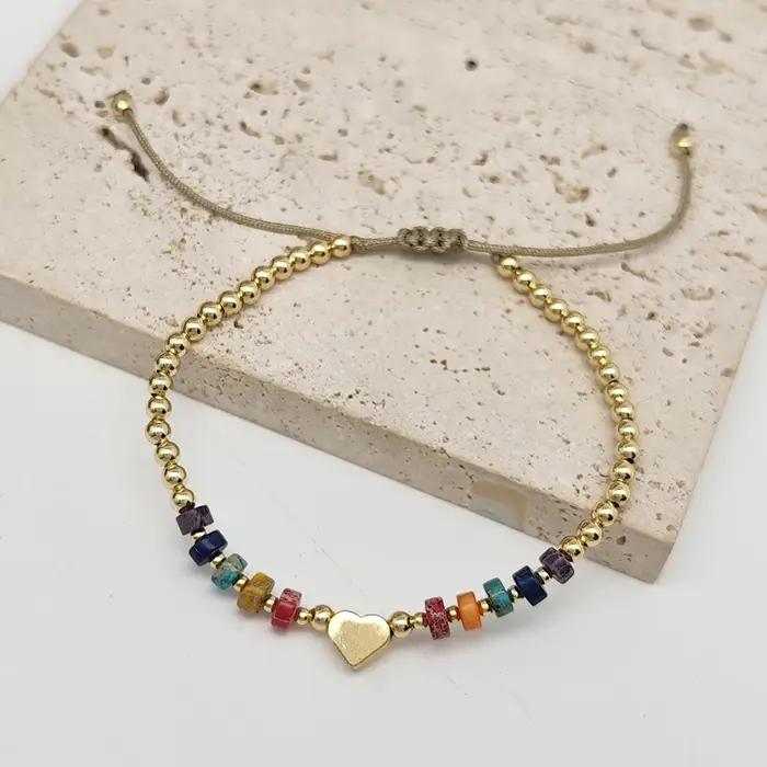 KKBEAD – Bracelet à breloques en forme de cœur pour femmes