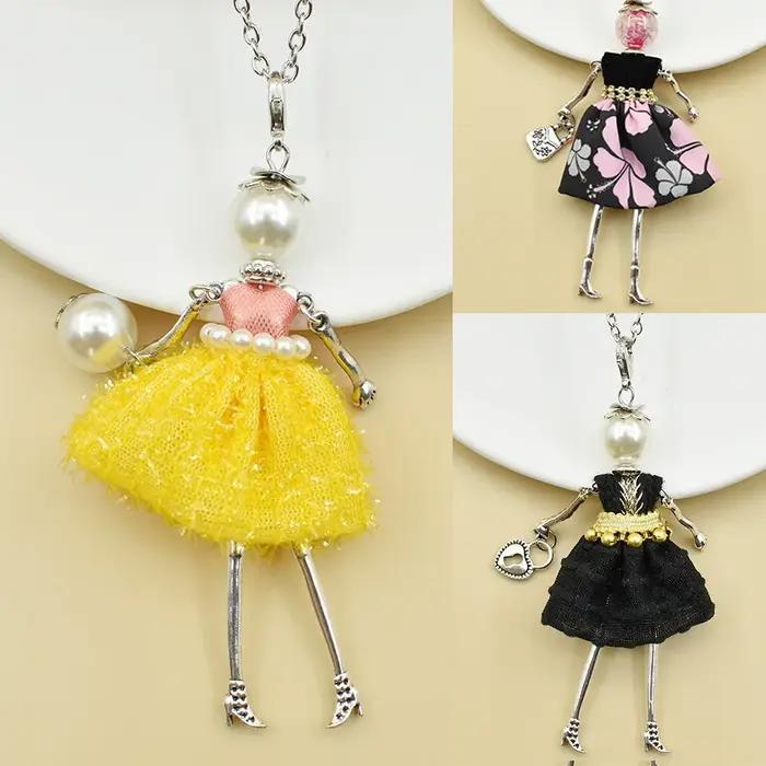 Collier de poupée féerique, chaîne de chandail, pendentif mignon, figure de dessin animé, bijoux fantaisie pour femmes et filles occasions spéciales