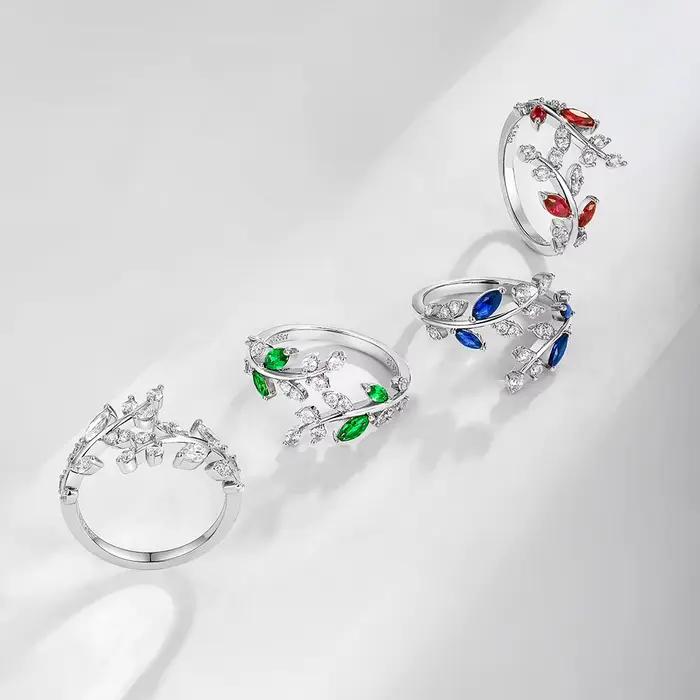 Bague APIR pour femme en argent sterling 925 avec zircon cubique étincelant