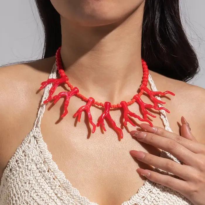 Collier de créature de corail océan de style vacances