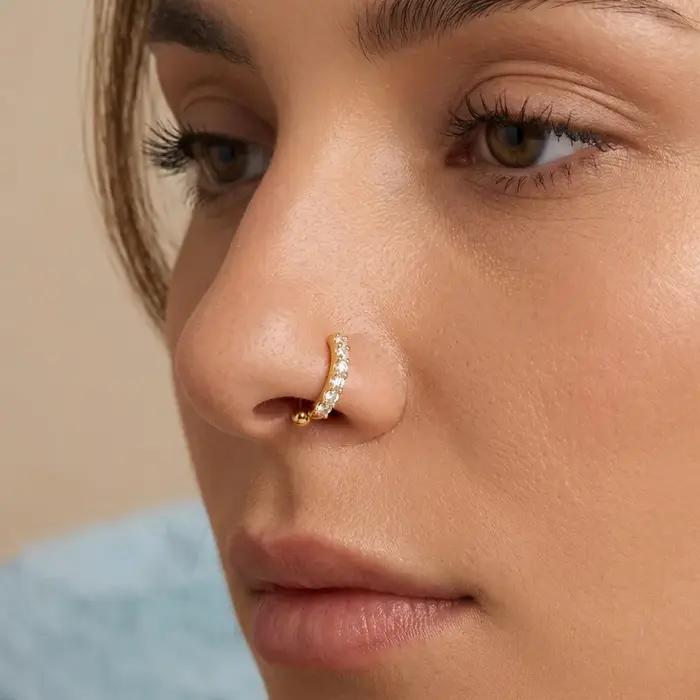 1 pièce Faux anneau de nez réglable sans perçage
