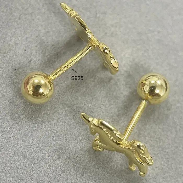 Boucles d'oreilles à vis en argent Sterling 925