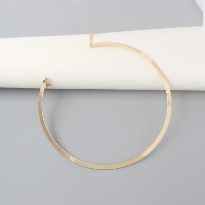 Nouveau gothique couples minimaliste Sautoirs collier femmes mode chaîne européenne Steampunk cercle Collares Bijoux