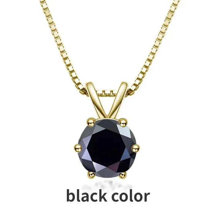 Pendentif Moissanite en Argent Sterling 925 pour Femme, Bijoux de Mariage et Cadeaux Occasions Spéciales
