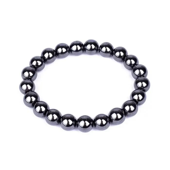 Mode 6/8/10mm Bracelets magnétiques pour femmes Nature hématite perles Bracelet thérapie soins de santé aimant