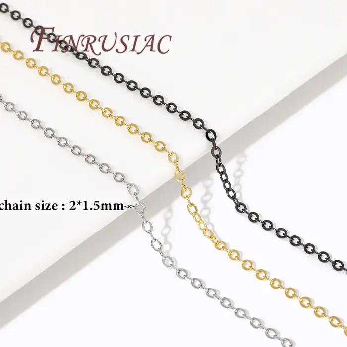 Collier plat en forme de O en métal plaqué or JO18 K