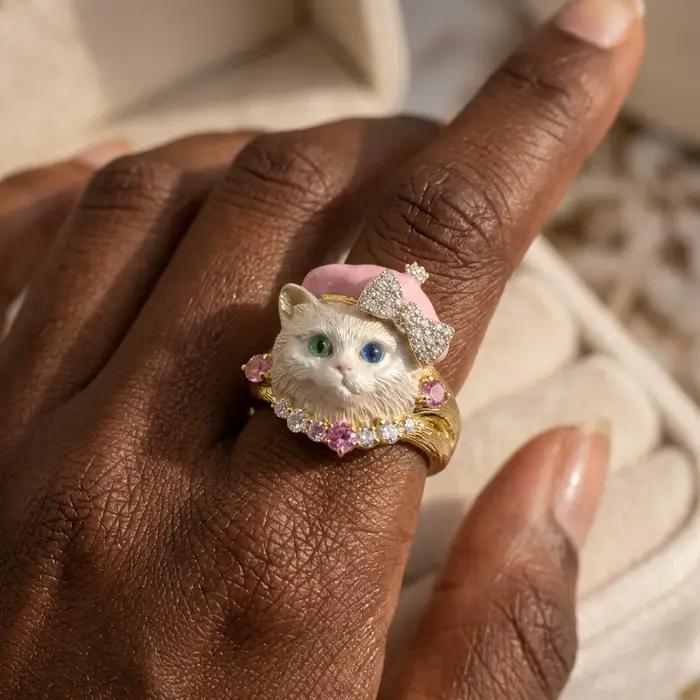 Bague Mignonne et Adorable en Forme de Nœud Papillon