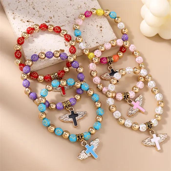 Bracelet de perles colorées fait main à la mode pour femmes
