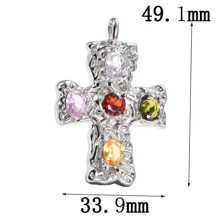 Bijoux Vintage pendentif croix en cristal pour femmes