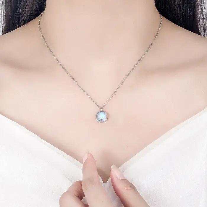 SAIYE 925 ensembles de bijoux en argent Sterling rond bois cristal boucles d'oreilles Bracelets collier élégant noël pour les femmes
