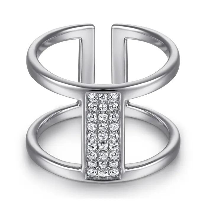 Bague ouverte en argent Sterling 925 massif pour femmes