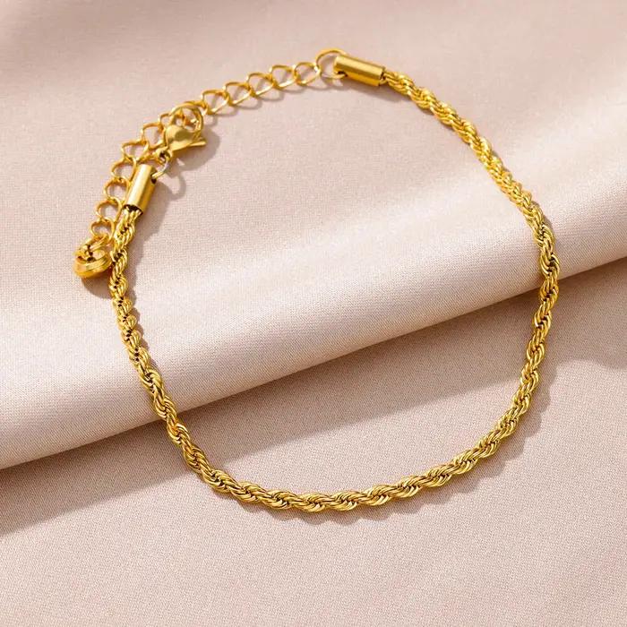 Bracelets de cheville en acier inoxydable pour femmes