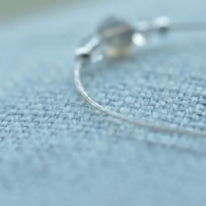 Bracelet Coeur pour Toutes les Femmes Labradorite Naturelle Élégant et Délicat Bracelet à Brins pour Femmes Occasions Spéciales Porte-Bonheur Romantique
