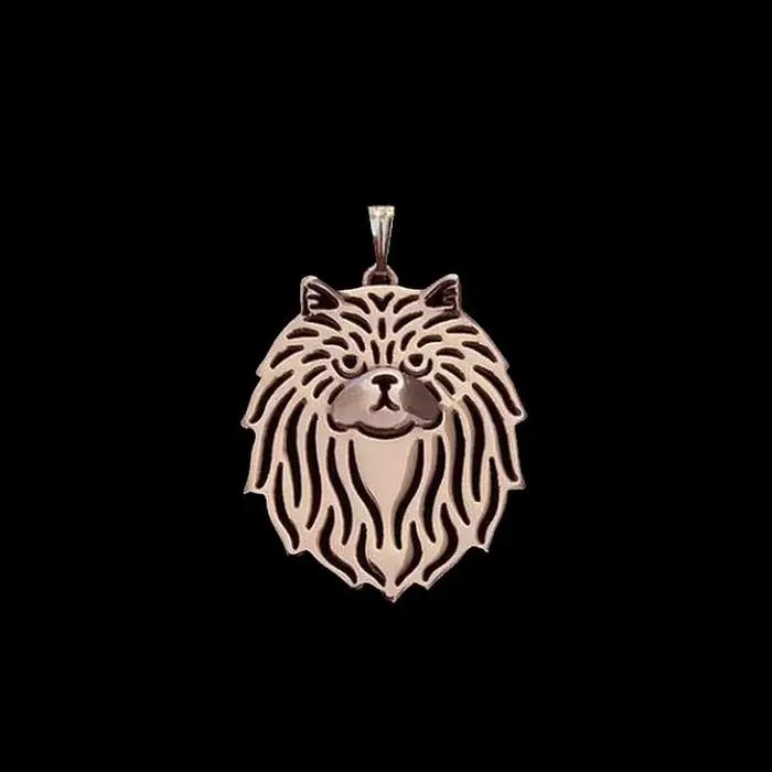 Pendentif chat persan en métal pour femmes, bijoux