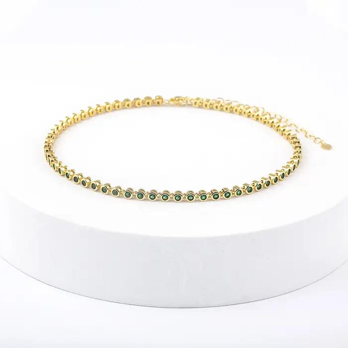Collier en zircon cubique géométrique décontracté avec pendentif tracker d'humeur pour femmes occasions spéciales engagement