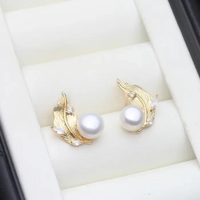 Boucles d'oreilles en perles naturelles d'eau douce style Bohème pour femmes occasions spéciales fiançailles