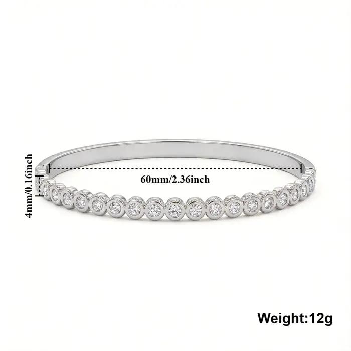 Bracelet élégant en cristal à motif grain de riz