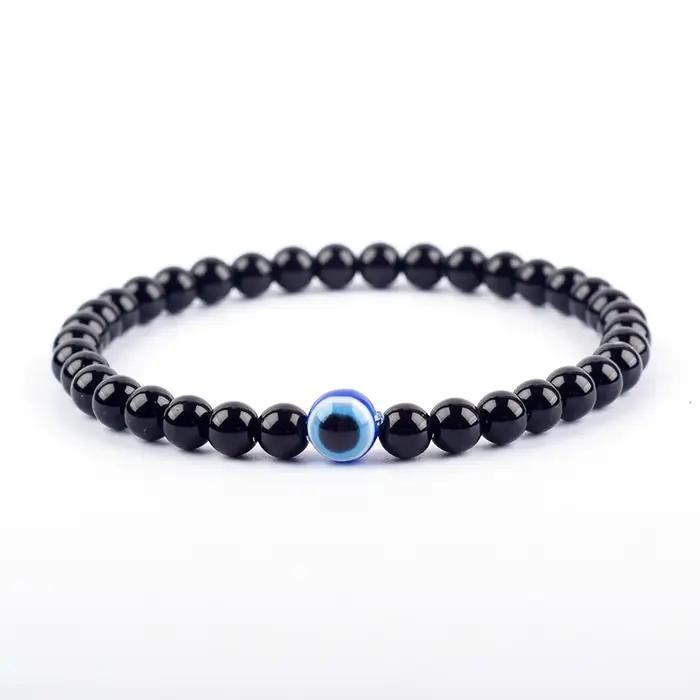 Bracelet mauvais œil bleu main de Fatima grec turc mille yeux pendentif de paume fait à la main rési