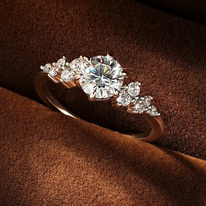 Celestinov Clover – bagues élégantes en Moissanite brillante de couleur